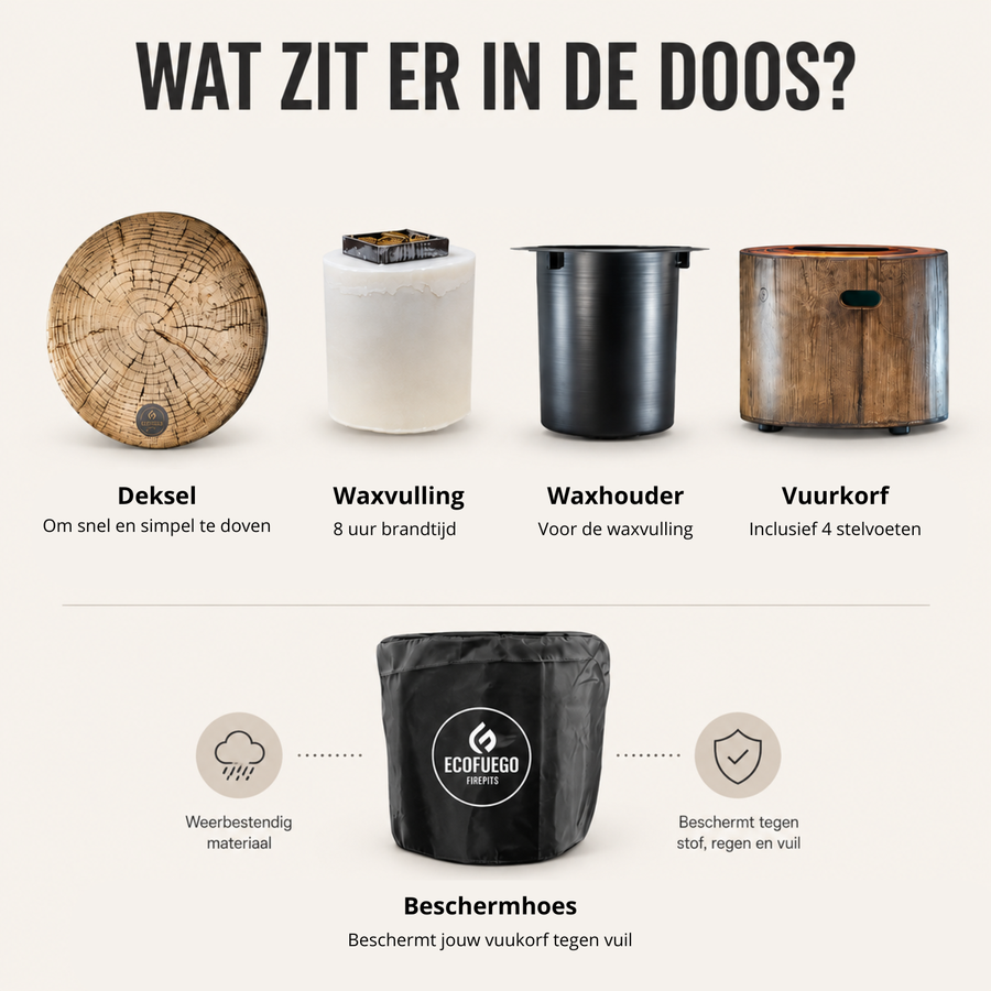 El Fuego Composiet + 4x extra navulling! (40 uur brandtijd)